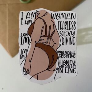 3/$20 Vinyl Glossy Sticker | I am Woman | I am Human